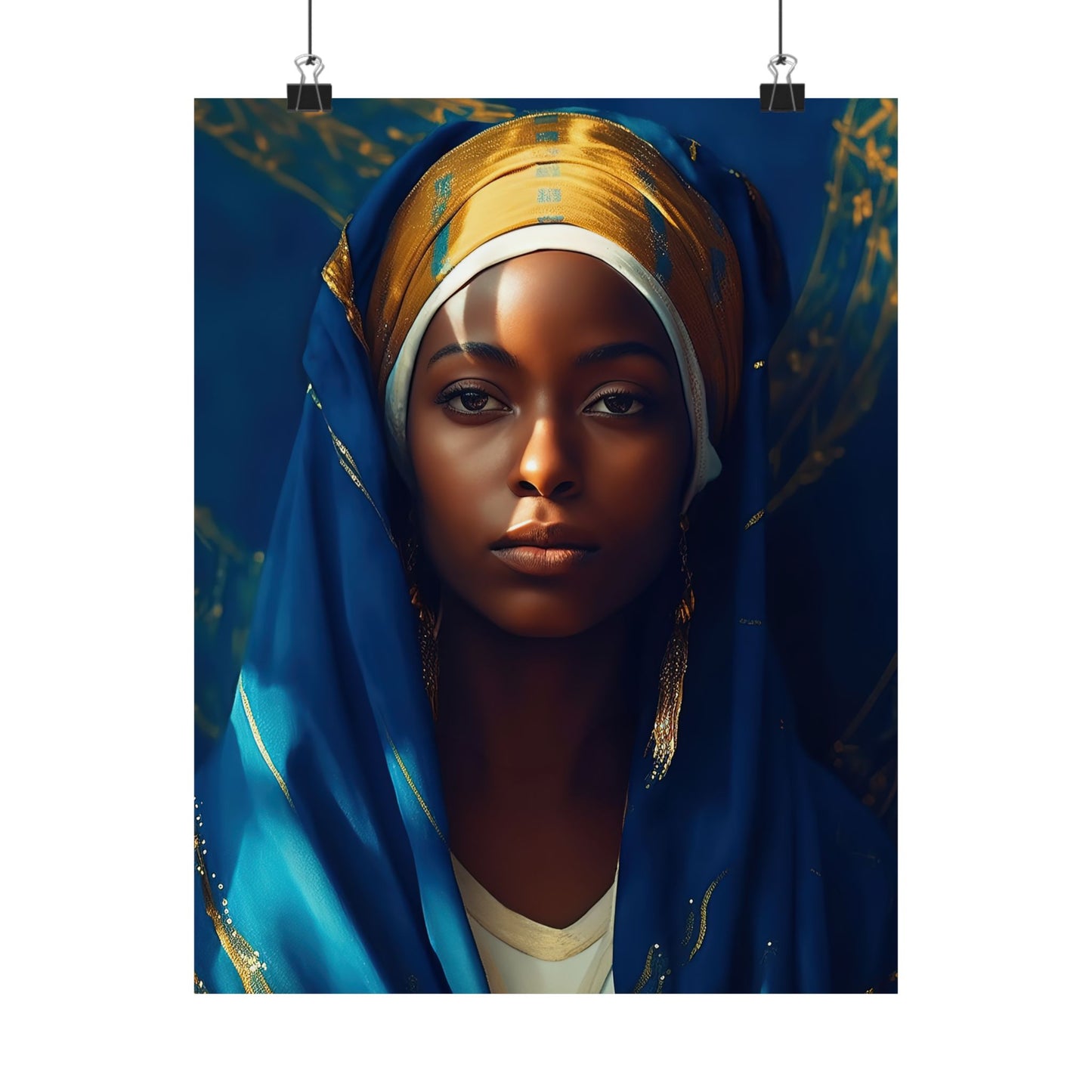 Mary the Blessed Virgin - Sanctified Souls Print - Multiple Sizes - Premium Matte Vertical Posters - Virgin Mary - Black Madonna Art