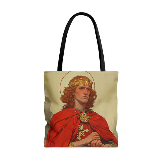 Saint Edward the Martyr Tote Bag - Purse - Three sizes - Large Medium Small Faith Art Bag - Catholic faith carry-all purse - Double Sided
