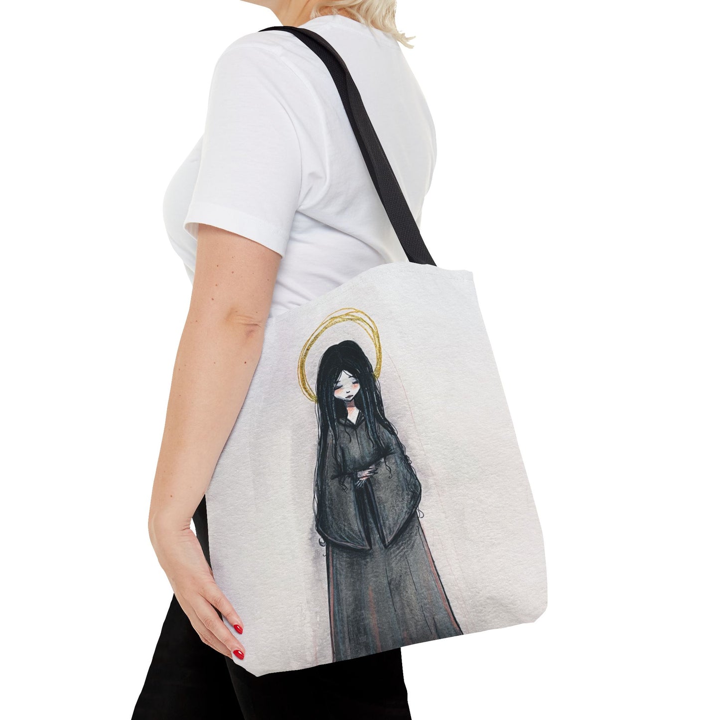 Blessed Mary Magdalen Kiota Hand-Drawn Catholic Tote Bag | Martyrs of Japan Christian Tote | Sanctified Solocosmo Religious Tote