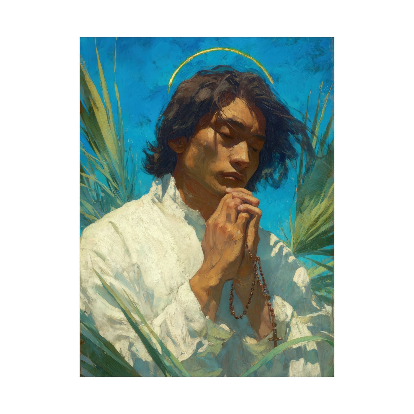 Saint Lorenzo Ruiz -  Catholic Art - Multiple Sizes - Premium Posters - Catholic Art - Christian Home - Catholic Saint Art