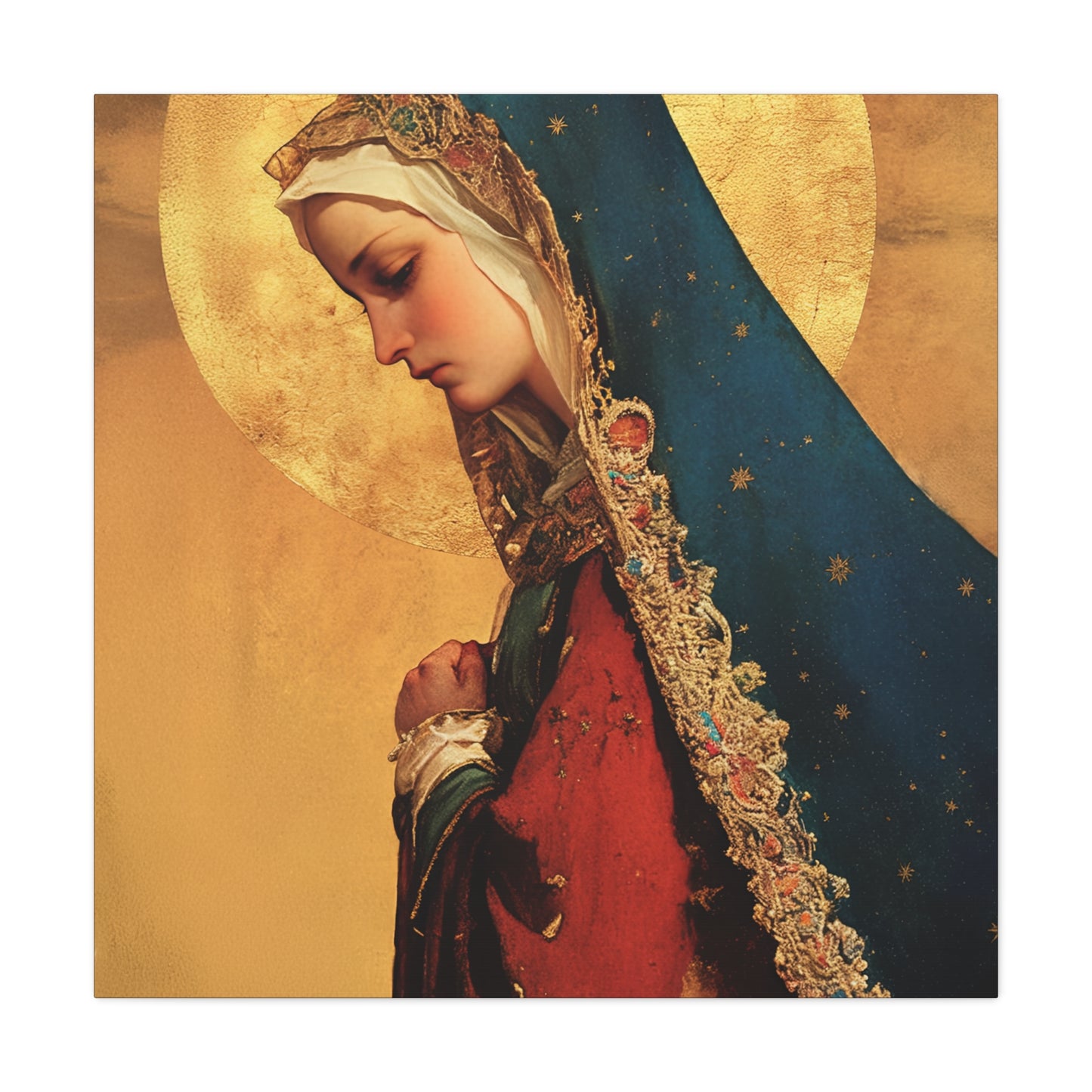 Our Lady of Mercy / Our Lady of Ransom - Multiple Sizes - Catholic Home art - Museum Wrapped Canvas - Sanctified Souls Print - Mother Mary