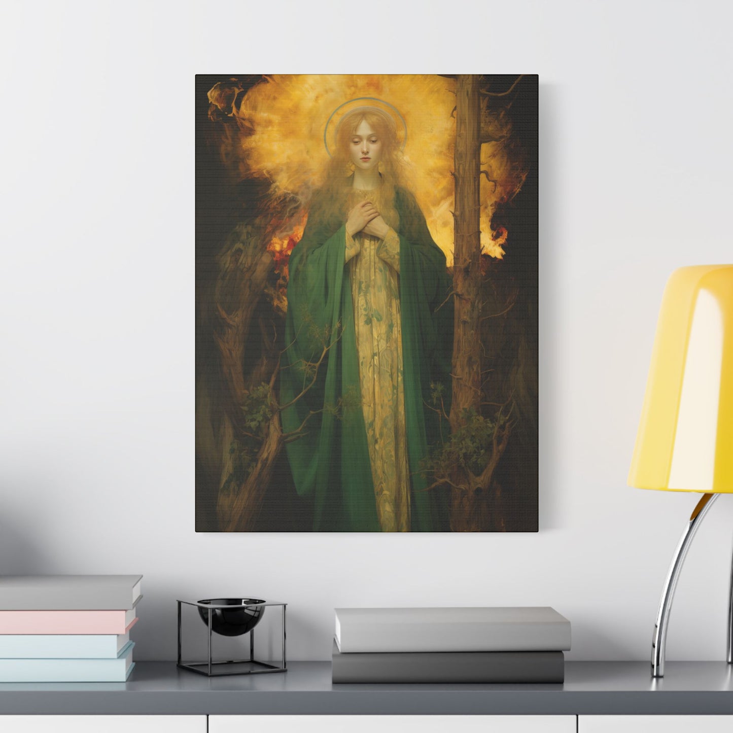Saint Afra Canvas Print - Multiple Sizes - Catholic Home art - Museum Wrapped Canvas - Sanctified Souls Print