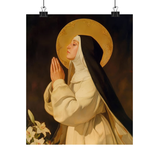 Saint Lutgardis Poster Print - Sanctified Souls Print - Multiple Sizes - Premium Posters - Catholic Art for your home