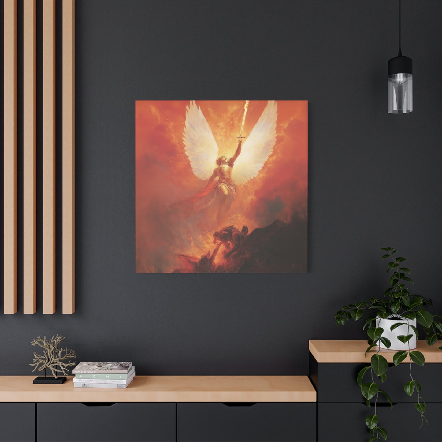 Saint Michael the Archangel -  Museum Wrapped Canvas - Sanctified Souls Print - Religious Art for your Home - Angel Art - Religious