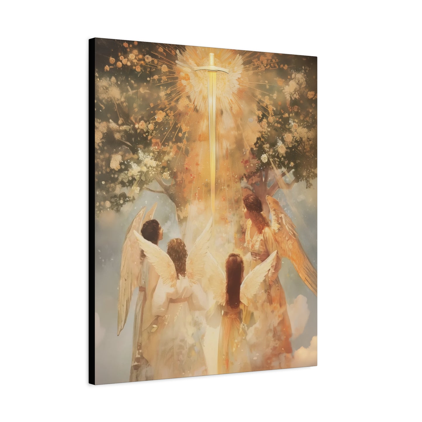 The Watchers of the First Dawn - Guardians of Eden - Gallery Wrapped Canvas - Print - Religious Art for your Home - Catholic Art