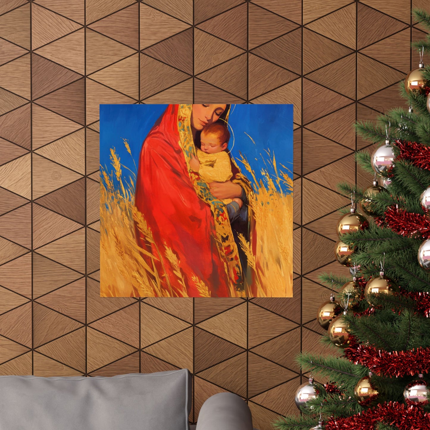 Our Lady of the Harvest - Sanctified Souls Print - Multiple Sizes - Premium Posters - Catholic Art - Christian Home
