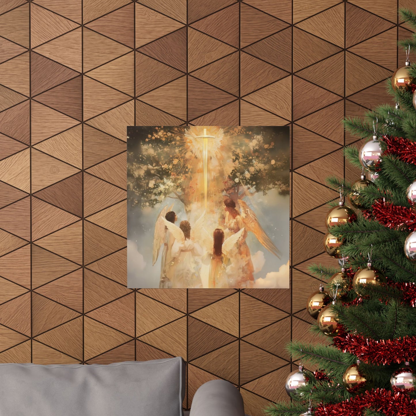 The Watchers of the First Dawn - Guardians of Eden - Sanctified Souls Print - Multiple Sizes - Premium Matte Vertical Posters