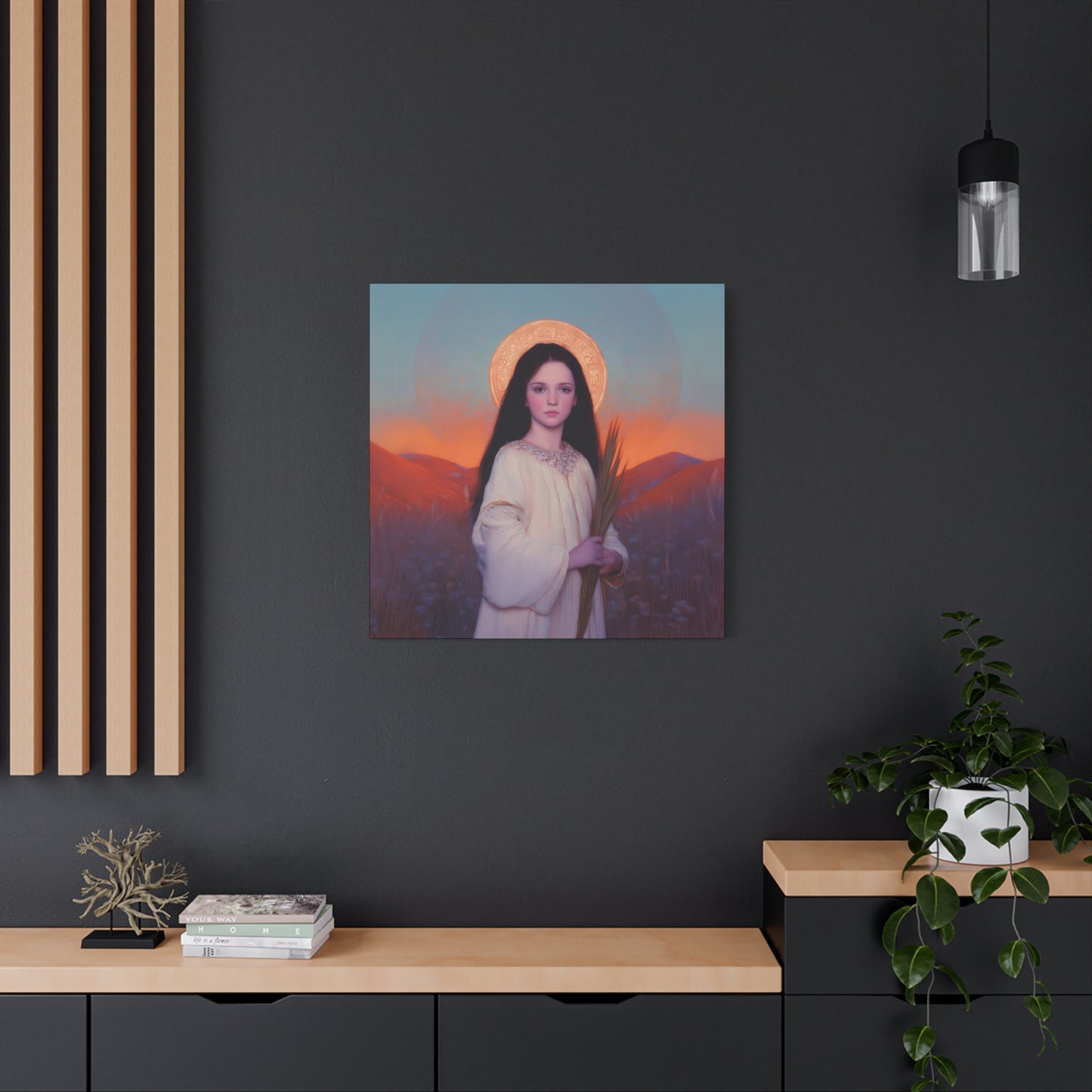 Saint Hope - Multiple Sizes - Catholic Home art - Museum Wrapped Canvas - Sanctified Souls Print - Martyr Saint