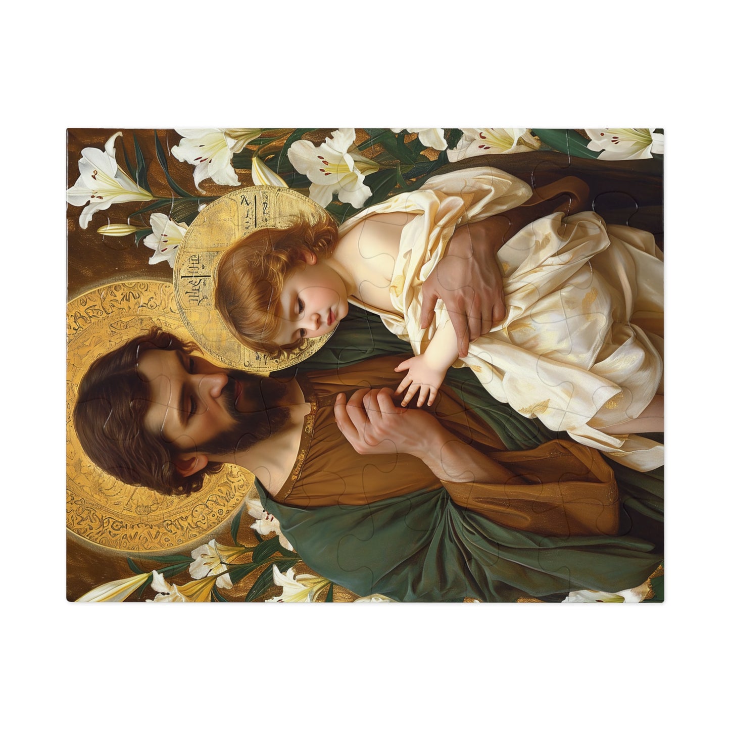 Saint Joseph and the Christ Child - Puzzle and Keepsake Tin - Religious Jigsaw Puzzle (30, 110, 252, 500,1000-Piece) - Religious Puzzle