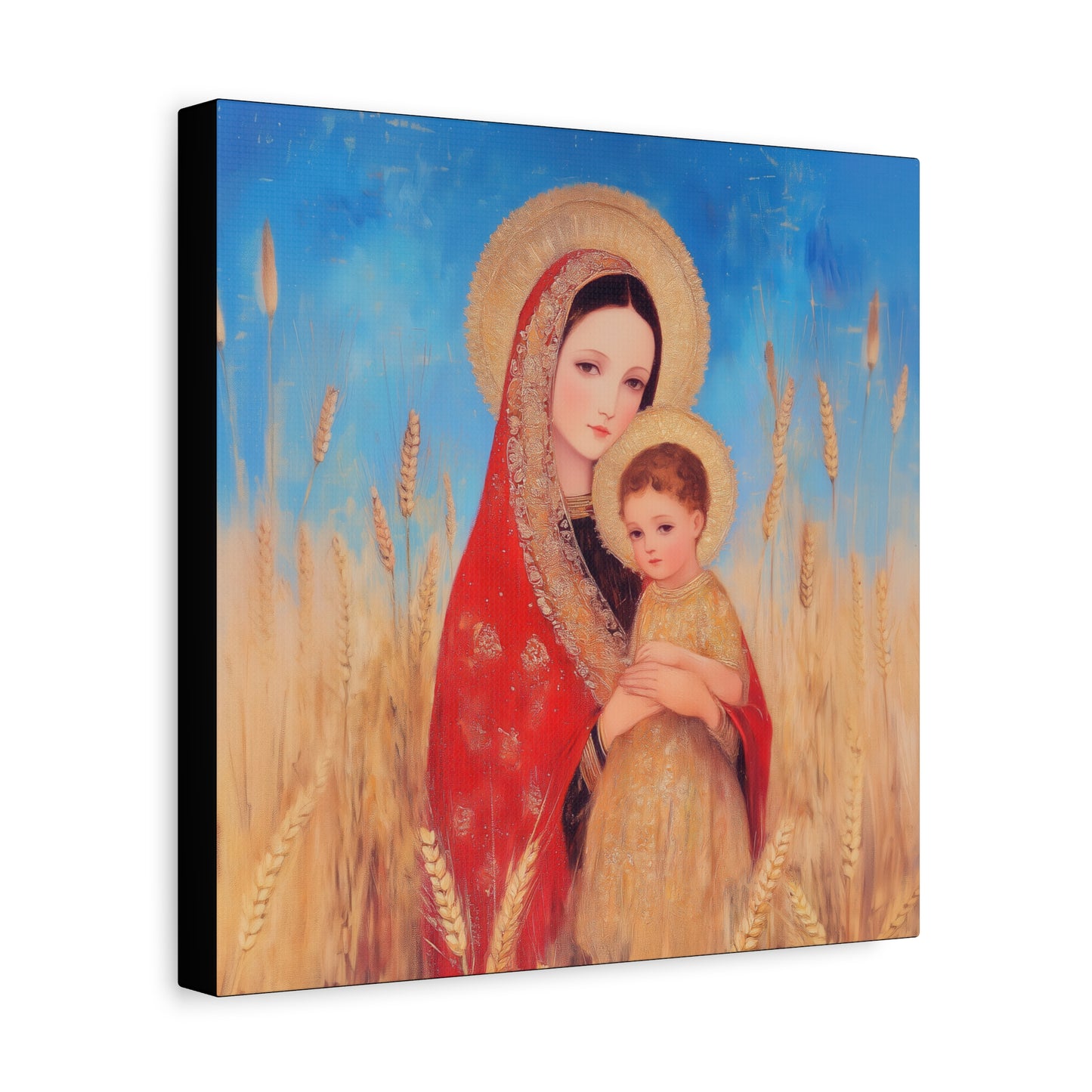 Our Lady of the Harvest  - Multiple Sizes - Catholic Home art - Museum Wrapped Canvas - Sanctified Souls Print