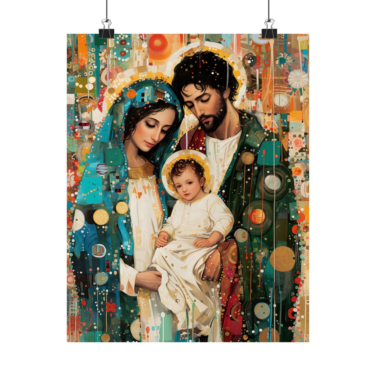 Eternal Light - Mary, Joseph, and the Christ Child - Sanctified Souls Print - Multiple Sizes - Premium Matte Vertical Posters - Holy Family