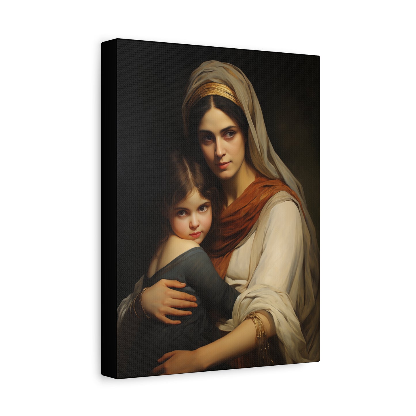Saint Anne mother of Mary the Blessed Virgin - Museum Wrapped Canvas - Sanctified Souls Print - Religious Art for your Home