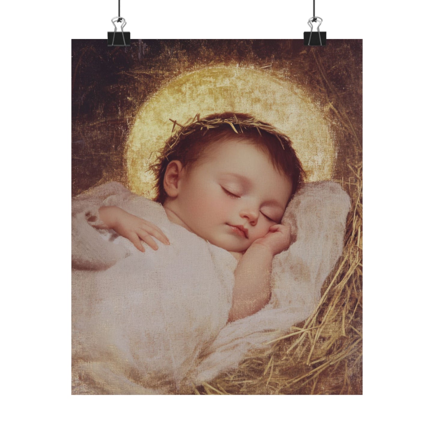 The Christ Child Born Into the Quiet of the World - Sanctified Souls Print - Multiple Sizes - Premium Matte Vertical Posters