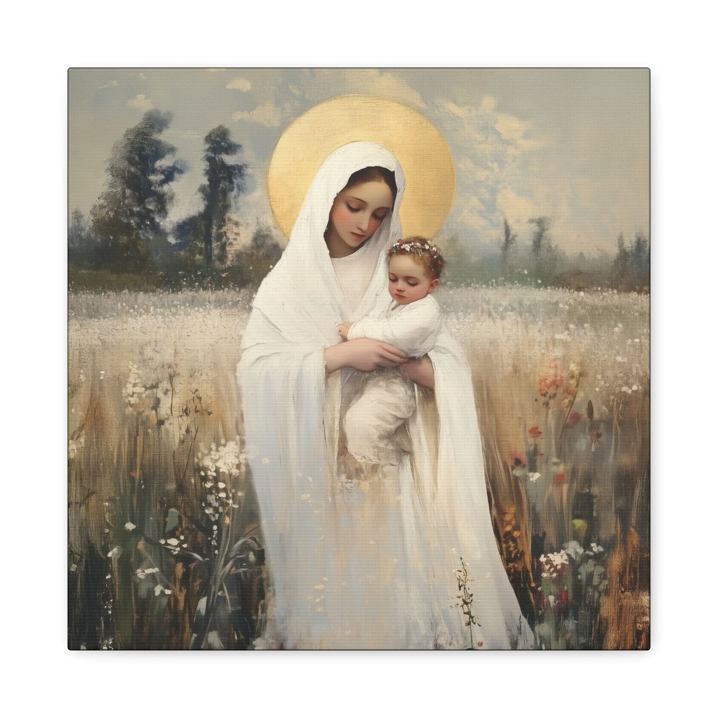Our Lady of the Prairie - Multiple Sizes - Catholic Home art - Museum Wrapped Canvas - Sanctified Souls Print
