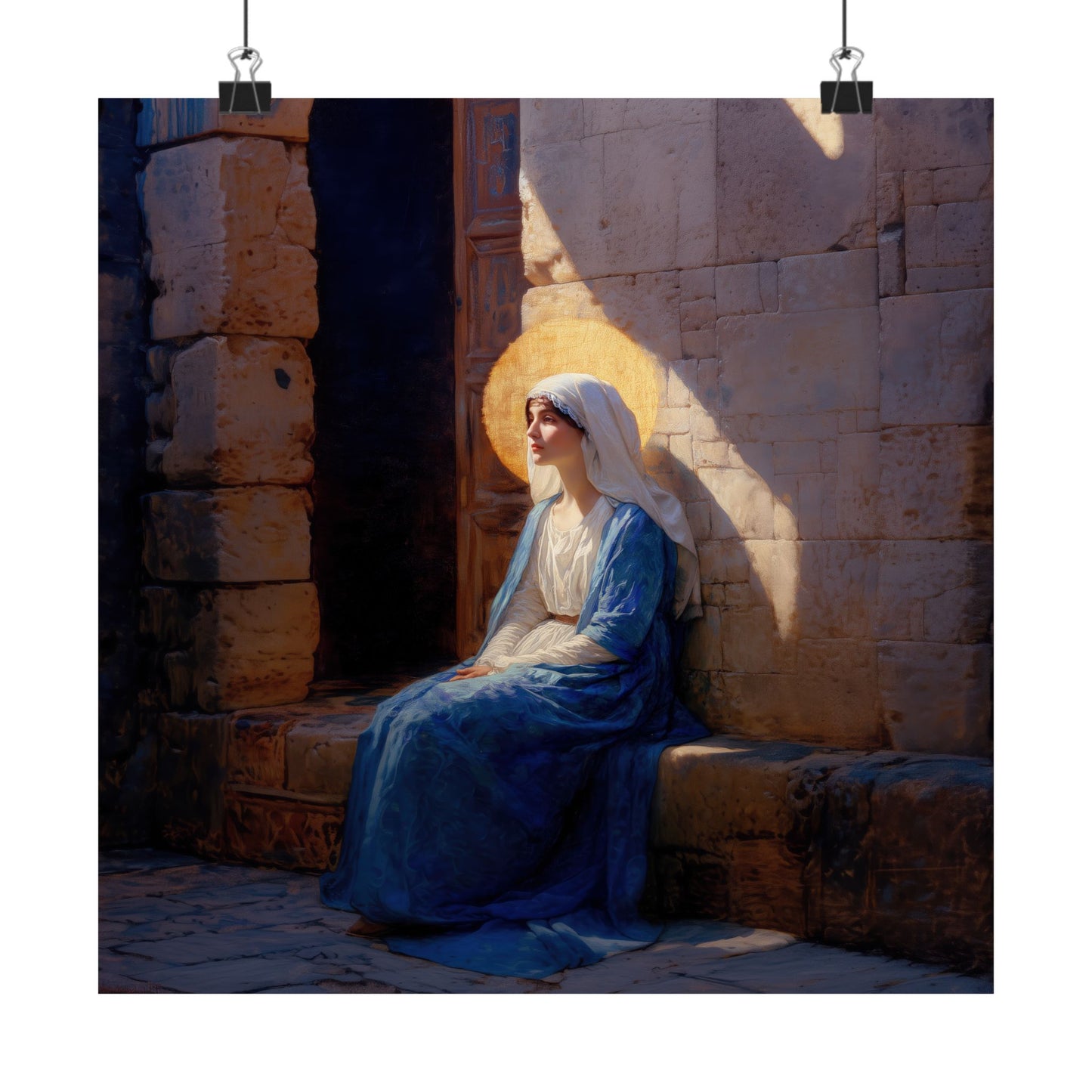 The Quiet Fiat That Split the Darkness, Mary's Yes - Sanctified Souls Print - Multiple Sizes - Premium Matte Vertical Posters