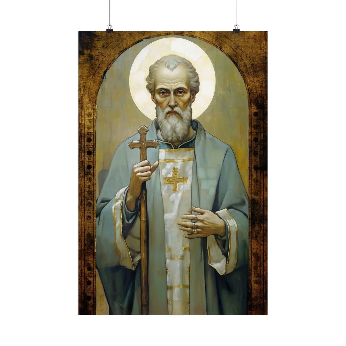 Saint Peter Chrysologus Print - Sanctified Souls Print - Multiple Sizes - Premium Matte Vertical Posters
