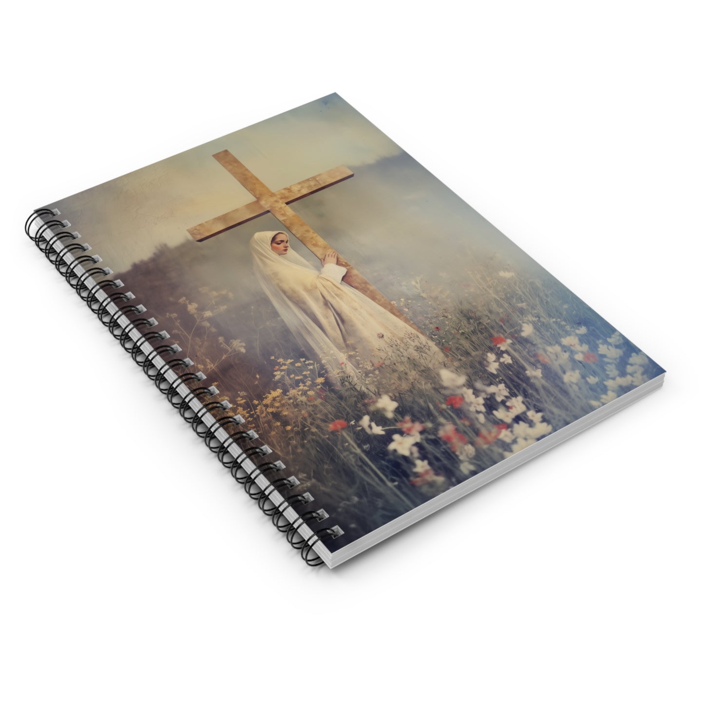 The Feast of the Exaltation of the Holy Cross - Sanctified Souls Art - Religious Based Notebook - Spiral Notebook - Prayer journal
