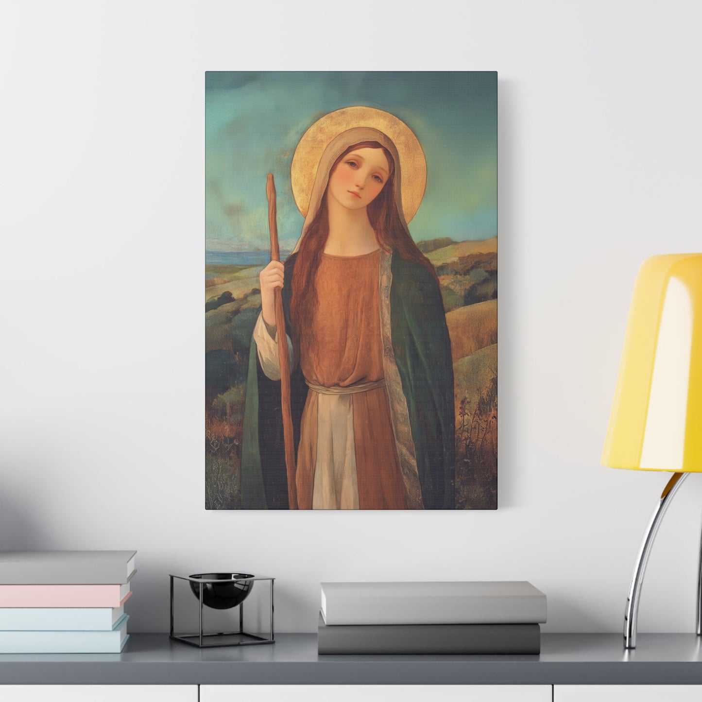 Saint Breage // Saint Breaca -  Wrapped Canvas Print - Multiple Sizes - Catholic Home art Matte Canvas, Stretched