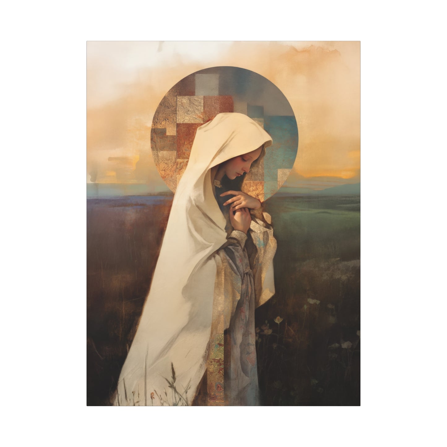 Our Lady of the Prairie - Multiple Sizes - Catholic Home art - Museum Wrapped Canvas - Sanctified Souls Print