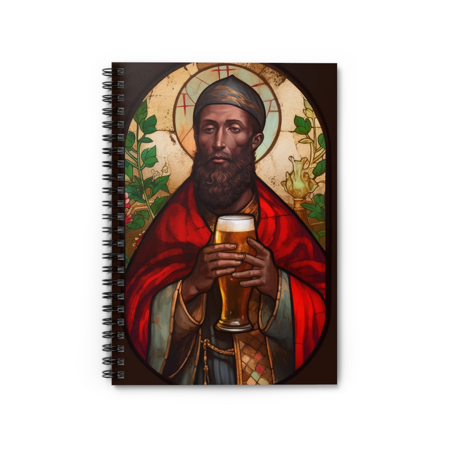 Saint Augustine of Hippo Journal - Sanctified Souls Art - Religious Based Notebook - Spiral Notebook - Ruled Line