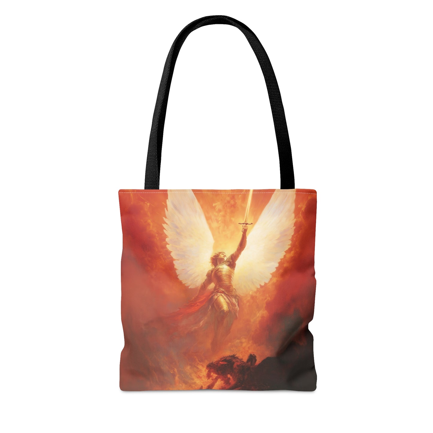 Saint Michael the Archangel - Tote Bag - Large Medium Small Faith Art Bag - Bible Study Faith Purse - Double Sided