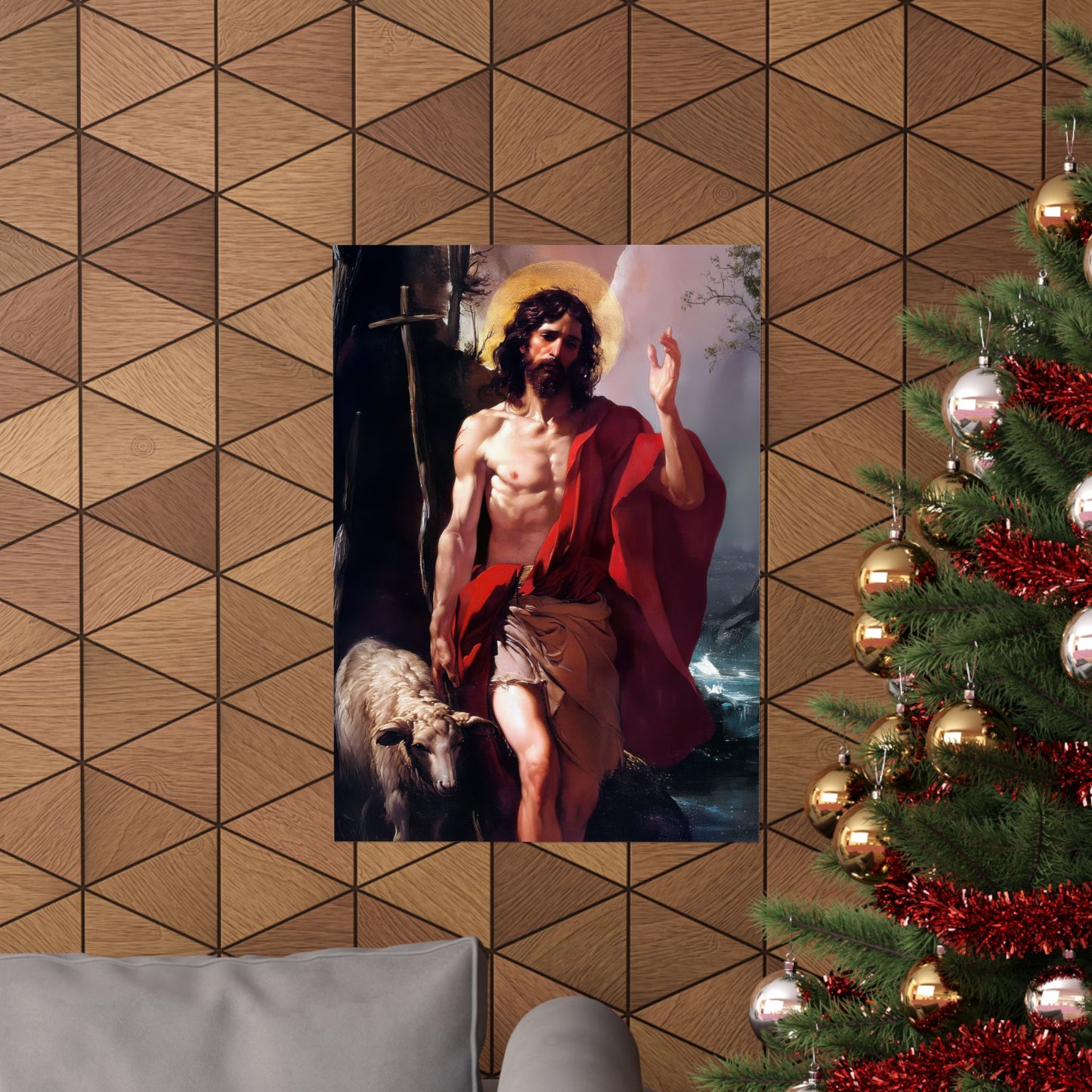 Saint John the Baptist  - Sanctified Souls Print - Multiple Sizes - Premium Posters - Catholic Art - Christian Home Decor Artwork