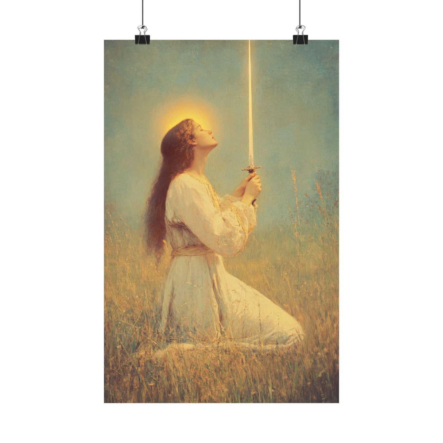 Saint Joan of Arc - Sanctified Souls Print - Multiple Sizes - Premium Posters - Catholic Art - Christian Home Decor Artwork