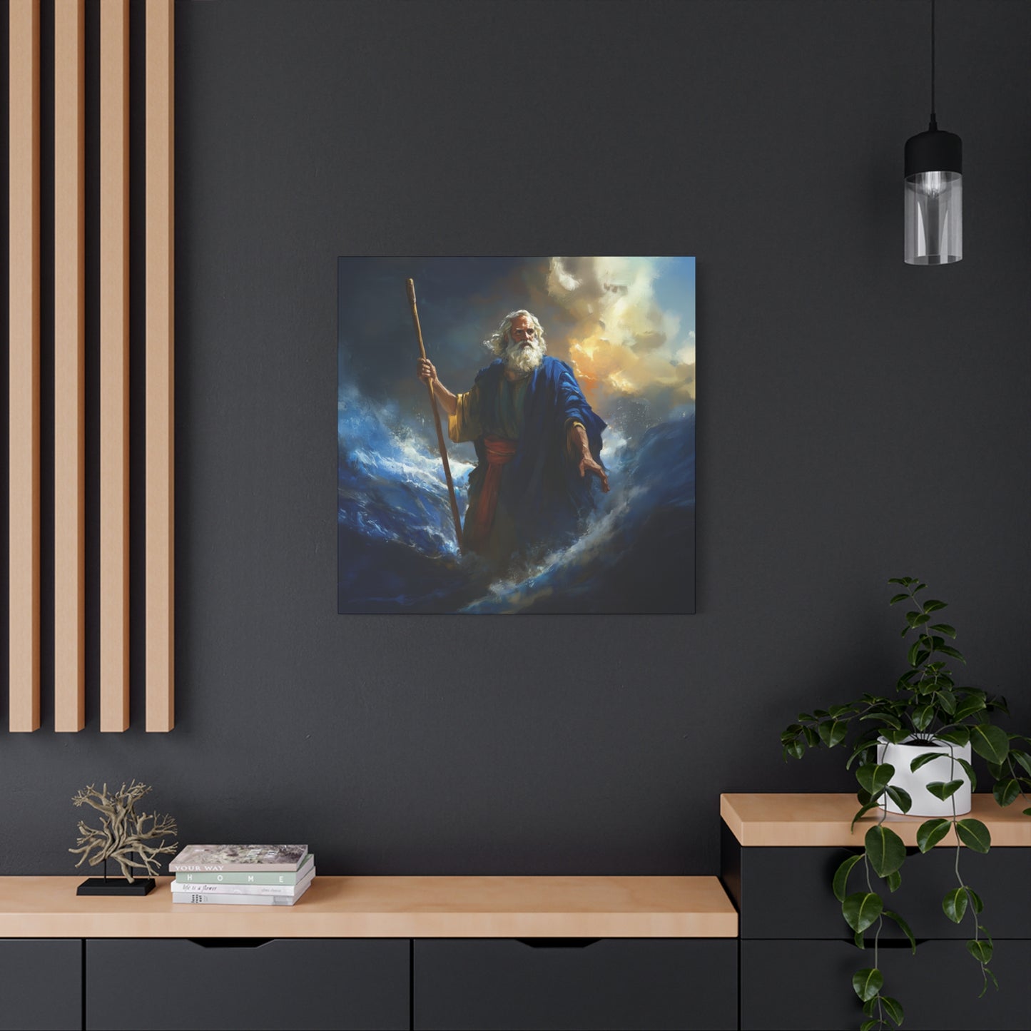 Moses Before the Trembling Sea - Gallery Wrapped Canvas - Print - Religious Art for your Home - Catholic Art