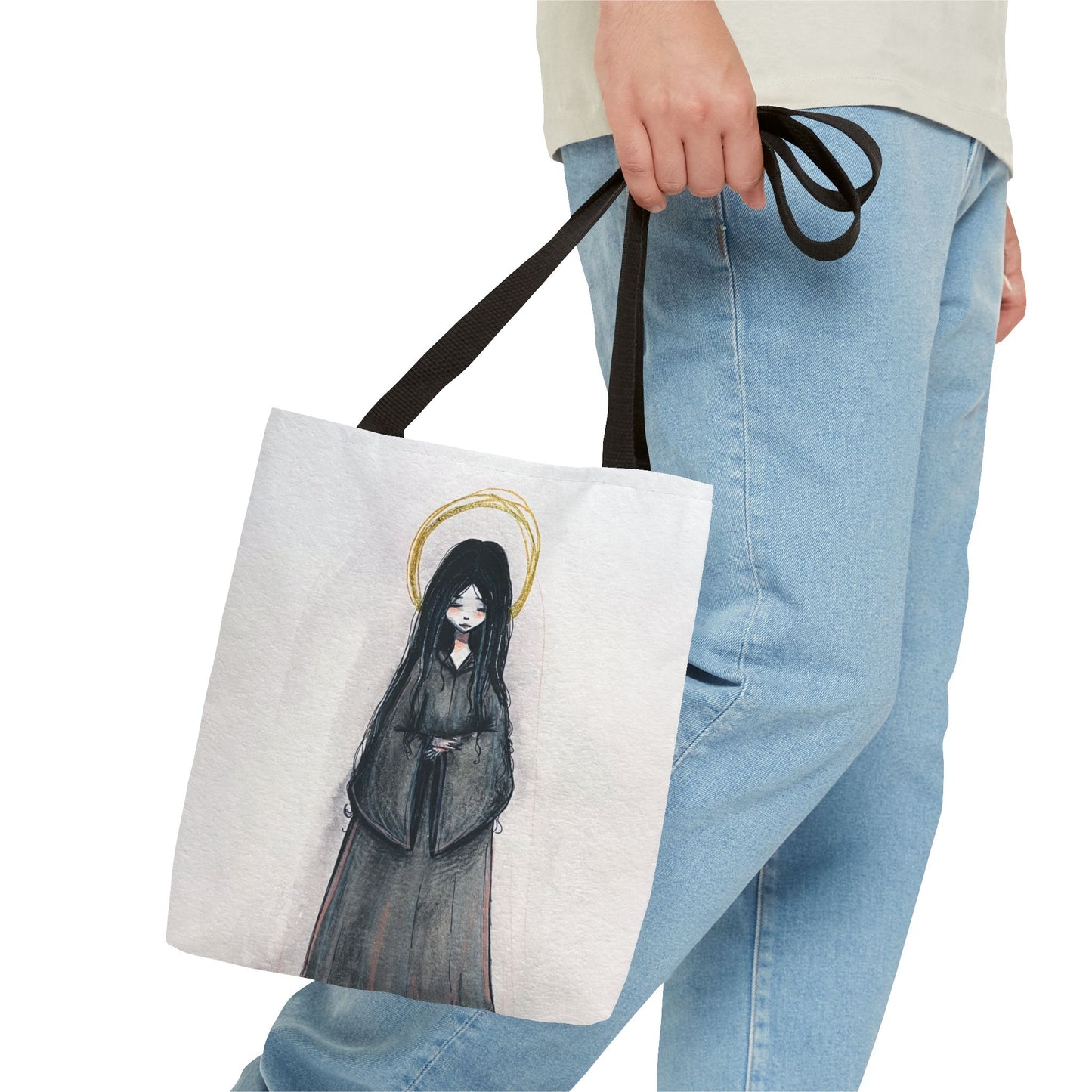 Blessed Mary Magdalen Kiota Hand-Drawn Catholic Tote Bag | Martyrs of Japan Christian Tote | Sanctified Solocosmo Religious Tote
