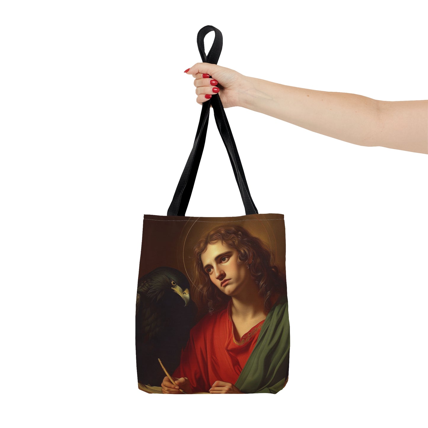 Saint John the Apostle Tote Bag - Large Medium Small Faith Art Bag - Re usable Tote Purse - Double Sided - Catholic Art Bag