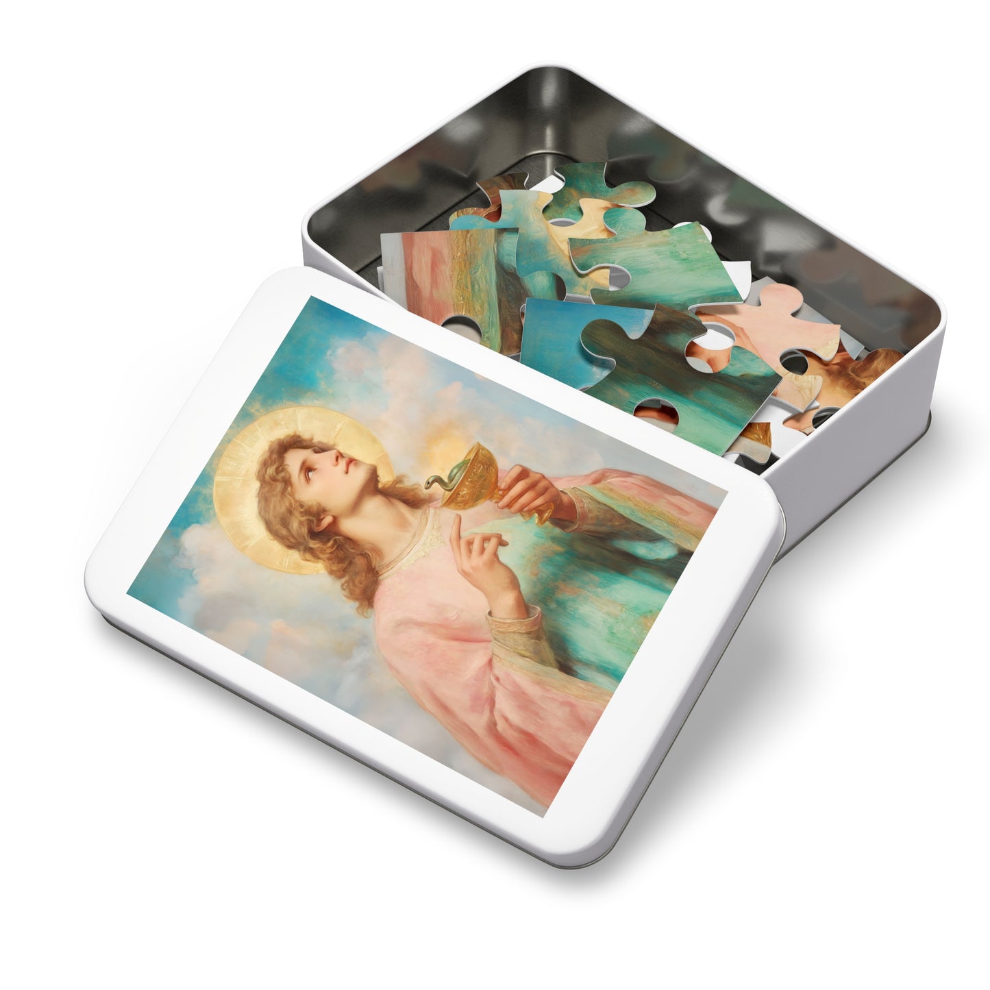Saint John the Apostle - Puzzle and Keepsake Tin - Religious Jigsaw Puzzle (30, 110, 252, 500,1000-Piece) - Religious Puzzle