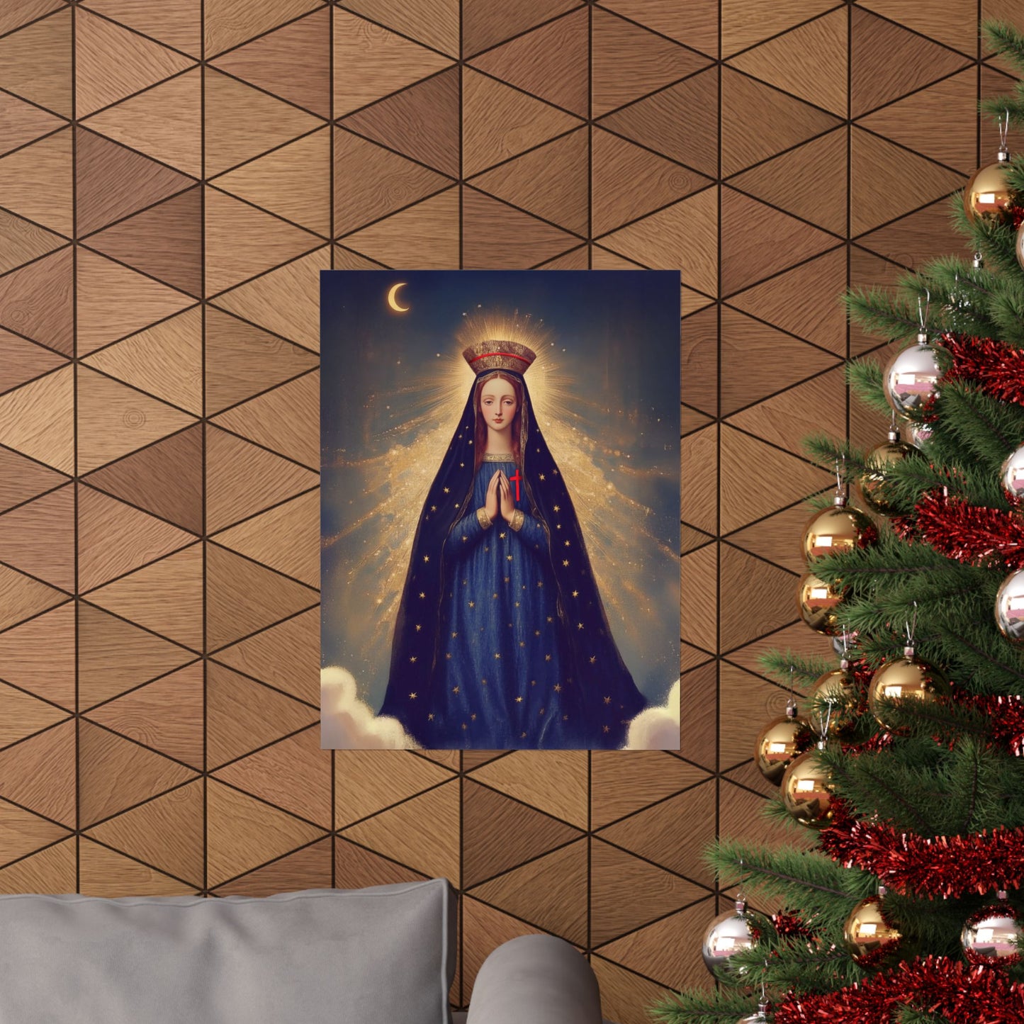 Our Lady of Pontmain -  Sanctified Souls Print - Multiple Sizes - Premium Posters - Catholic Art - Christian Home - Mother Mary Art