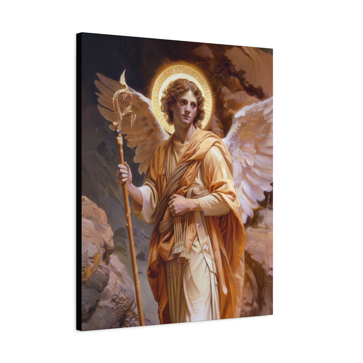 Saint Raphael the Archangel - Gallery Wrapped Canvas - Print - Religious Art for your Home - Catholic