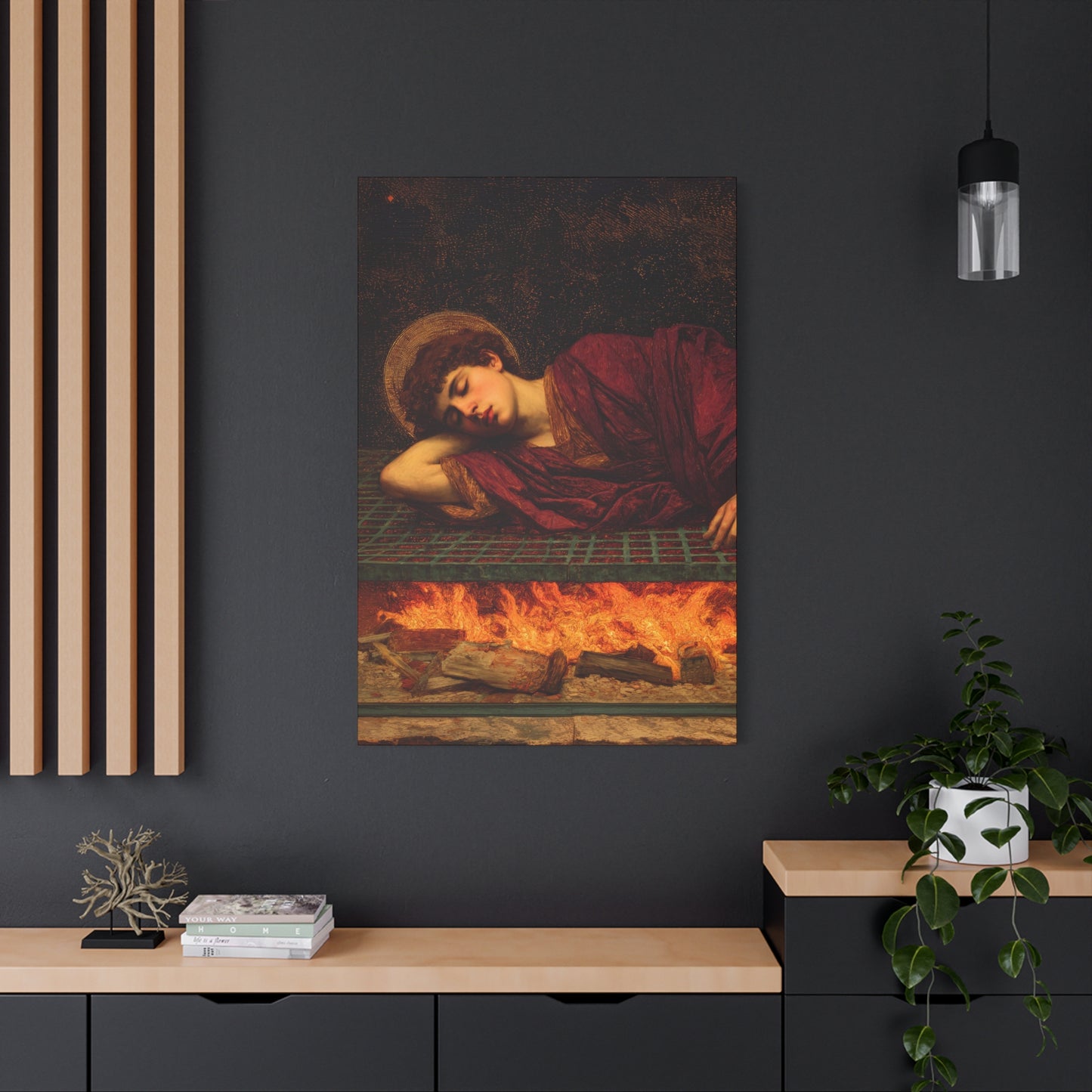 Saint Lawrence -  Museum Wrapped Canvas - Sanctified Souls Print - Religious Art for your Home - Catholic Patron Saint Art