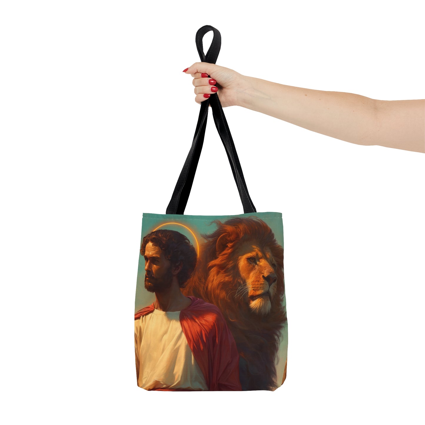Saint Mark the Evangelist  Tote Bag - Large Medium Small Faith Art Bag - Catholic Faith Purse - Religious Carry All Reusable Tote Bag