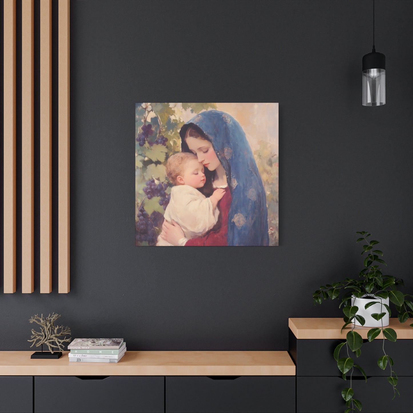 Our Lady of the Grapes / Out Lady of the Harvest - Gallery Wrapped Canvas - Print - Religious Art for your Home - Catholic Art