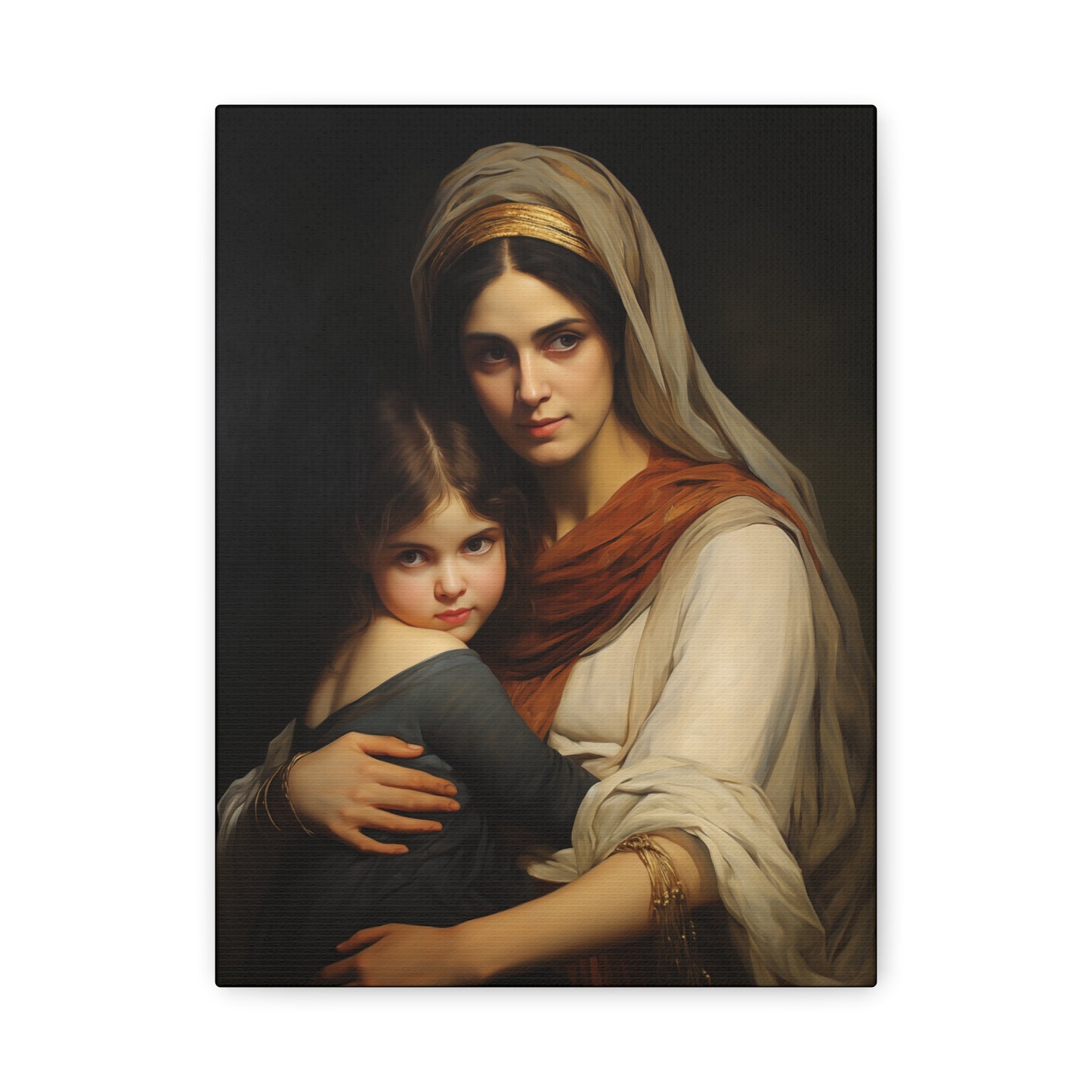 Saint Anne mother of Mary the Blessed Virgin - Museum Wrapped Canvas - Sanctified Souls Print - Religious Art for your Home