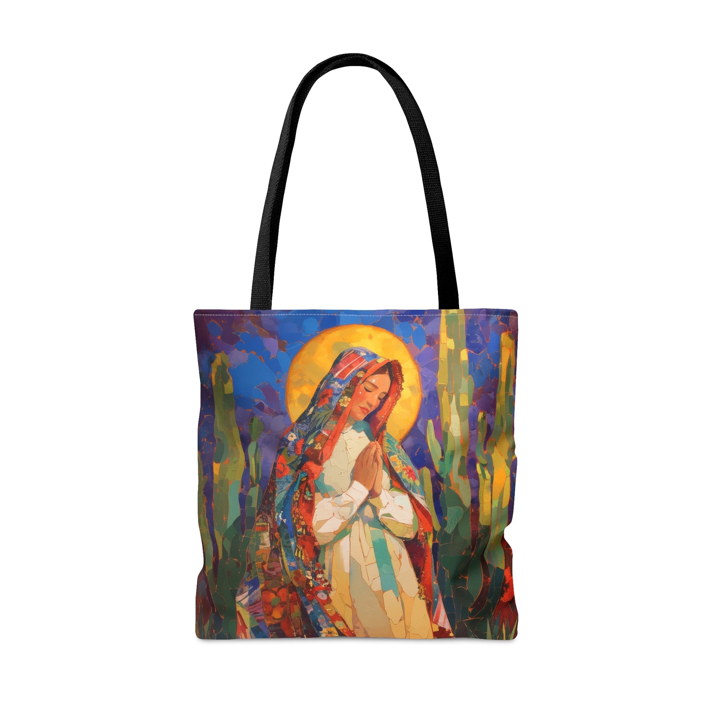 Radiant Light of Our Lady of Guadalupe Tote Bag - Large Medium Small Faith Art Bag - Catholic Faith Purse - Religious Carry All