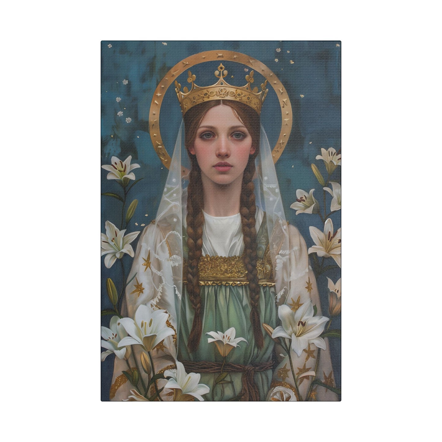 Saint Isabel of France - Museum Wrapped Canvas - Sanctified Souls Print - Religious Art - Catholic Saint