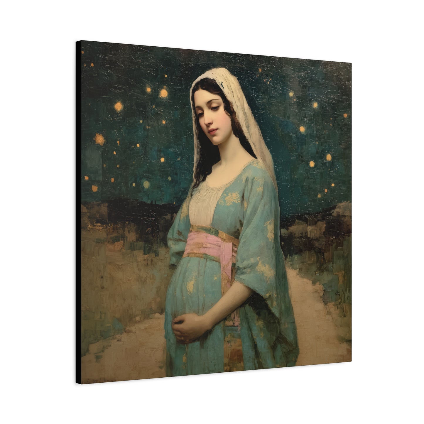 Our Lady of 'O' - Our Lady of Expectation - Mother Mary - Marian Art - Gallery Wrapped Canvas - Print - Catholic Art Print