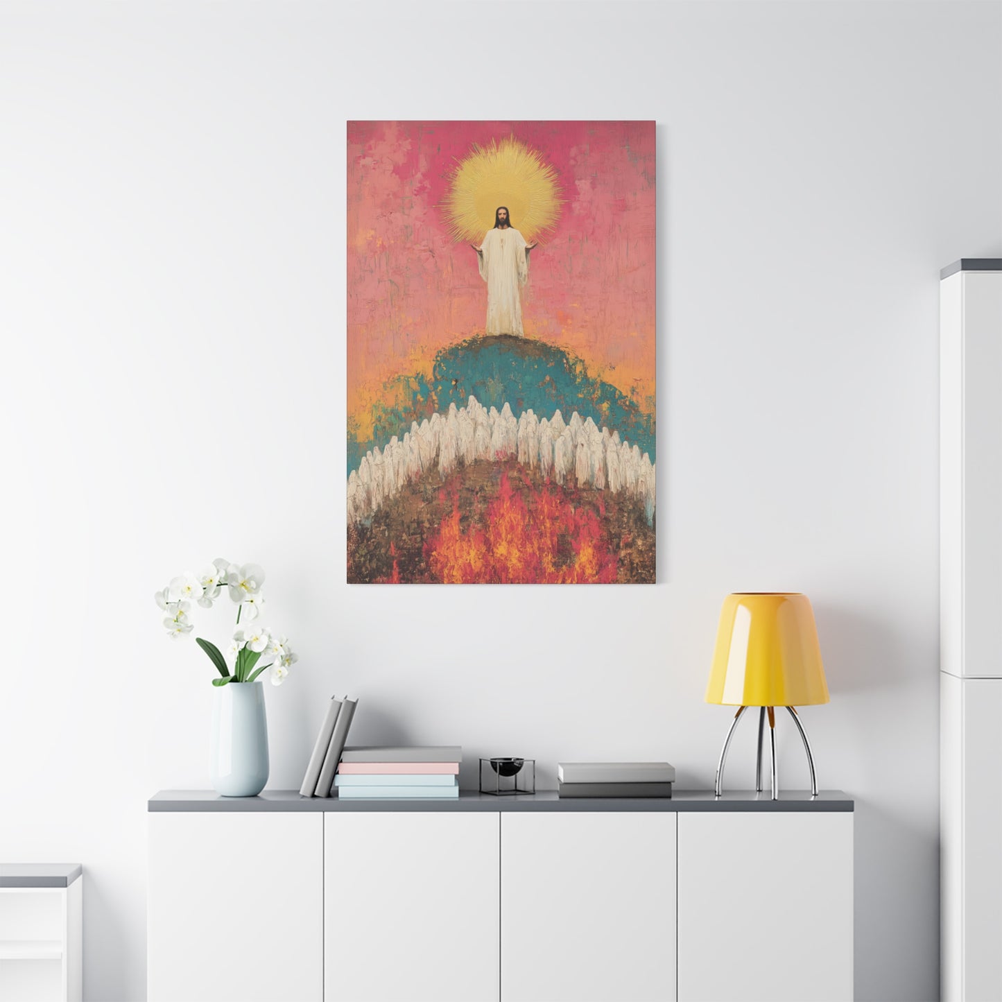 Light Pierced the Abyss  - Museum Wrapped Canvas - Sanctified Souls Print - Religious Art for your Home