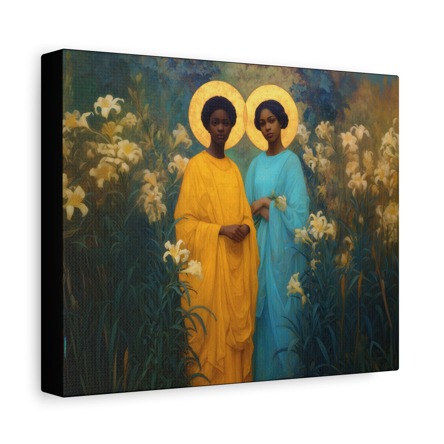 Saint Perpetua and Saint Felicity -  Museum Wrapped Canvas - Sanctified Souls Print - Religious Art for your Home - Catholic Saint Art