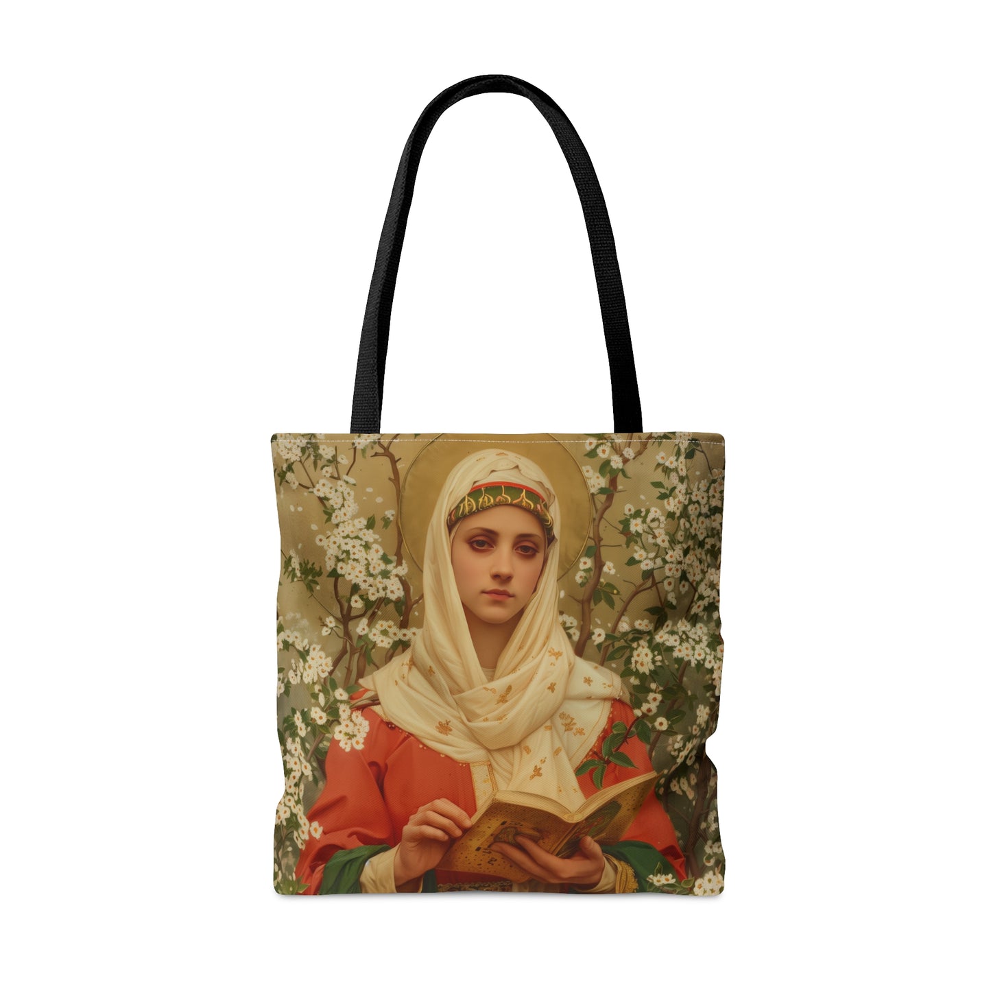 Saint Amelia / Saint Amalberga Tote Bag - Large Medium Small Faith Art Bag - Catholic Faith Purse - Religious Carry All