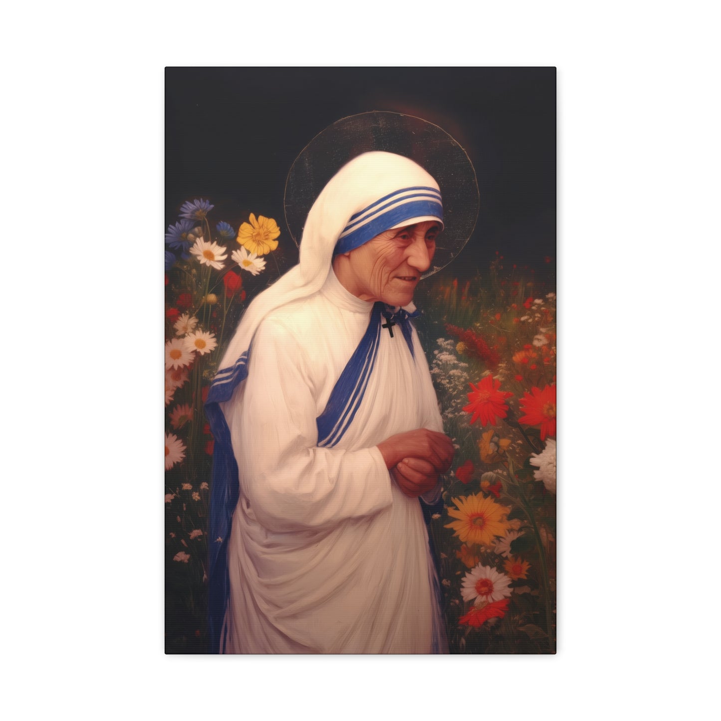 Saint Teresa of Calcutta -  Museum Wrapped Canvas - Sanctified Souls Print - Religious Art for your Home - Catholic Patron Saint Art