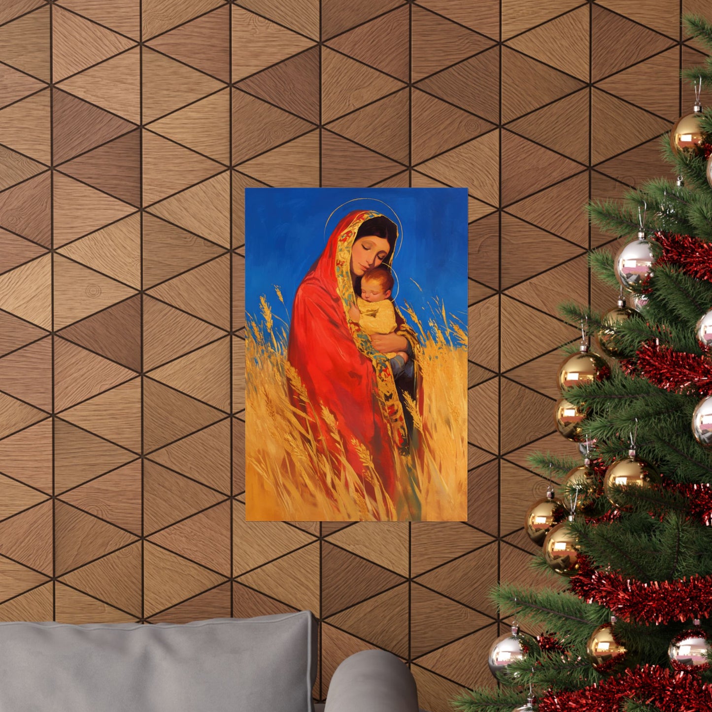 Our Lady of the Harvest - Sanctified Souls Print - Multiple Sizes - Premium Posters - Catholic Art - Christian Home