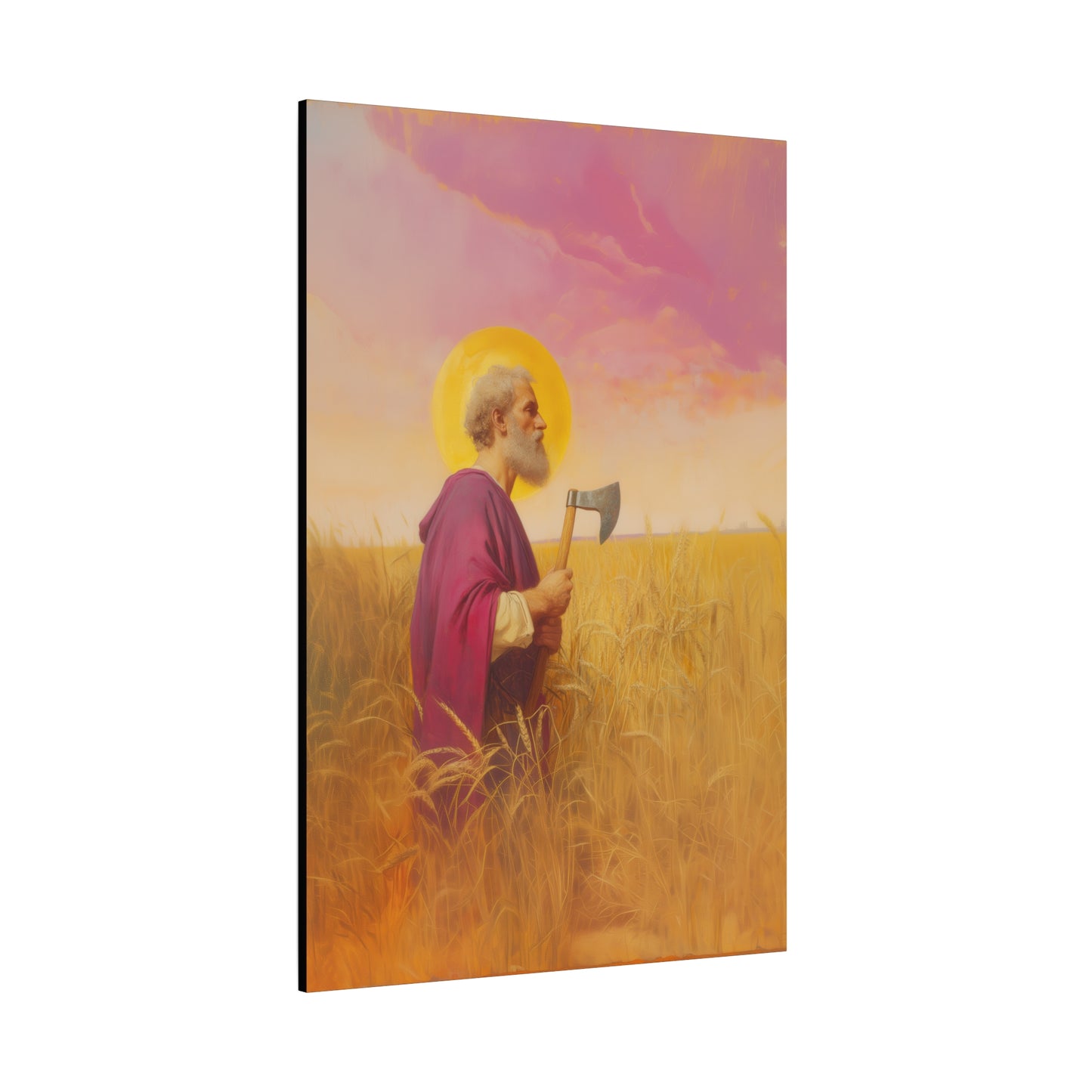 Saint Matthias -  Museum Wrapped Canvas - Sanctified Souls Print - Religious Art for your Home - Catholic Patron Saint Art