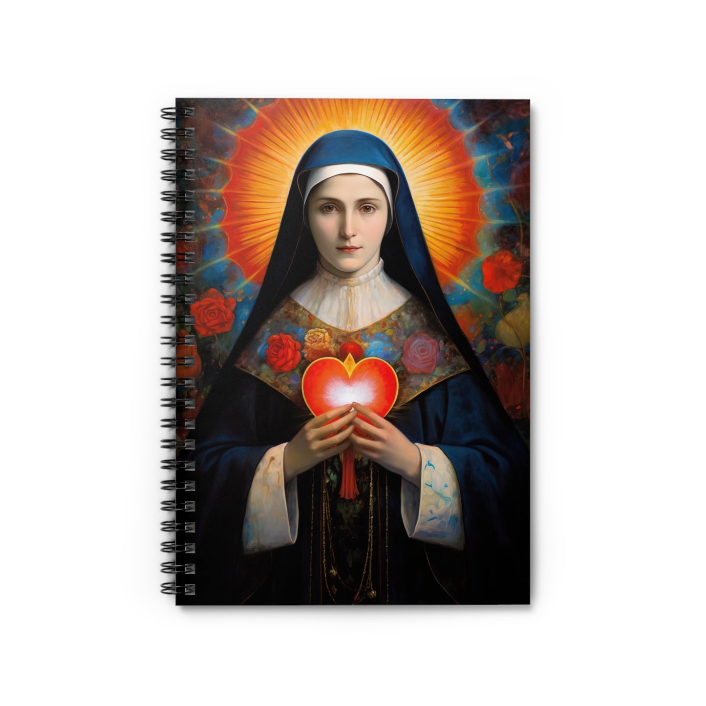 Saint Jane Frances de Chantal Journal - Sanctified Souls Art - Religious Based Notebook - Spiral Notebook - Ruled Line