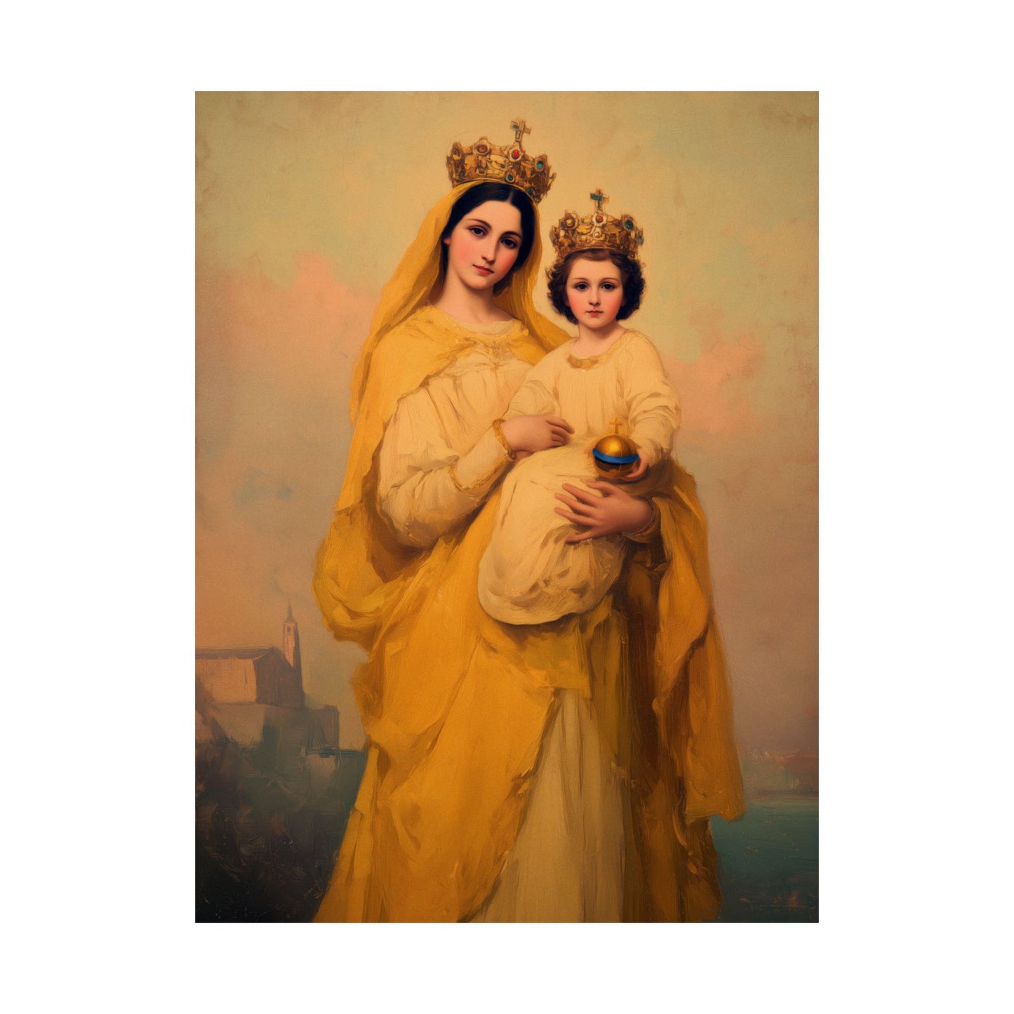Our Lady of Prompt Succor - Sanctified Souls Print - Multiple Sizes - Premium Matte Vertical Posters