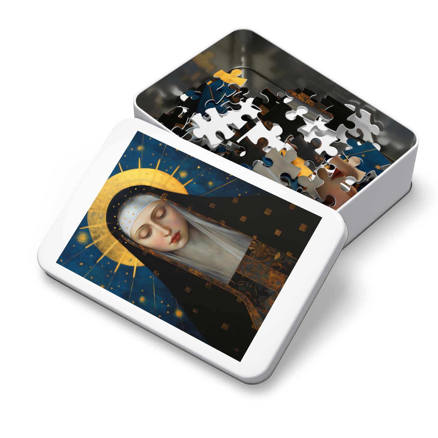 Saint Bridget of Sweden - Puzzle and Keepsake Tin - Religious Jigsaw Puzzle (30, 110, 252, 500,1000-Piece) - Religious Puzzle