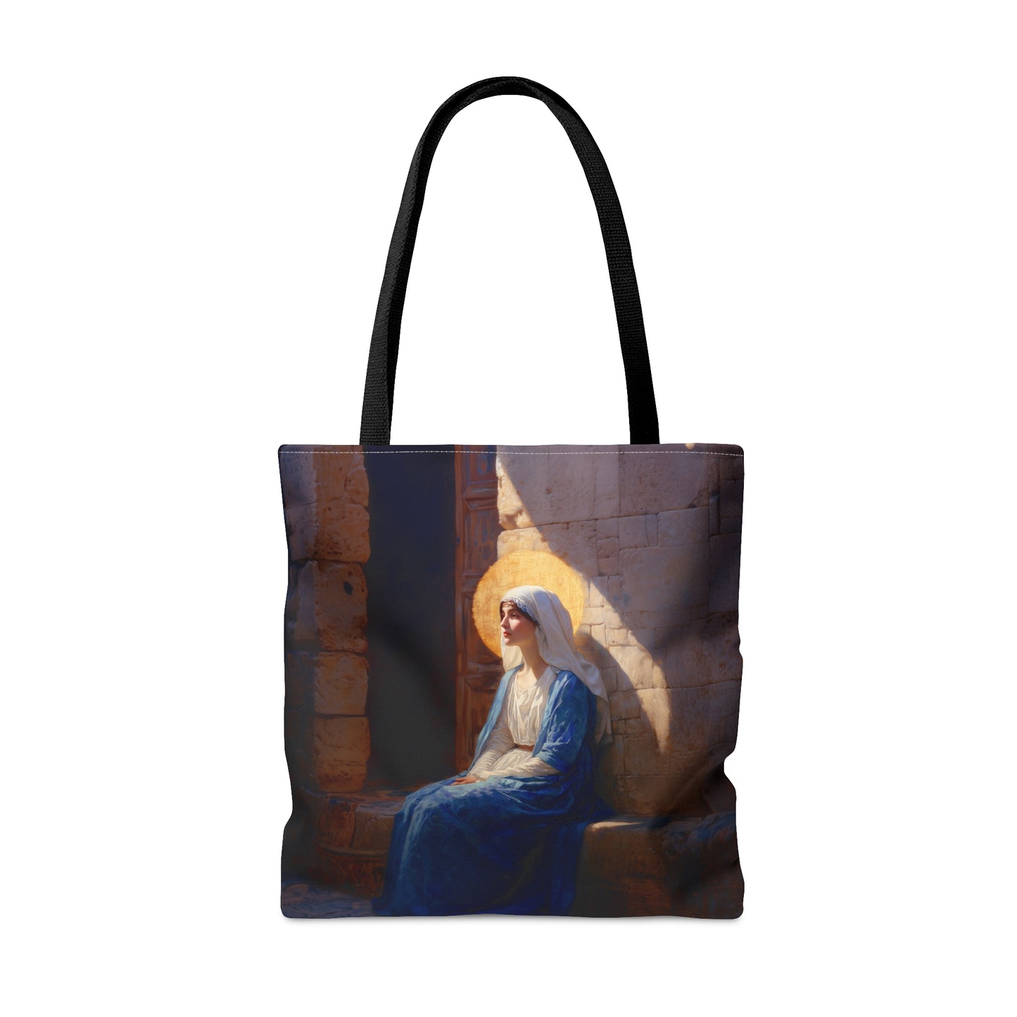 The Quiet Fiat That Split the Darkness, Mary's Yes - Tote Bag - Large Medium Small Faith Art Bag - Catholic Faith Purse